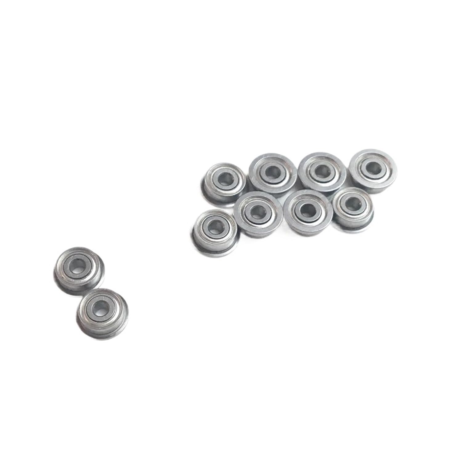 10 Pieces FR144ZZ Flange Bearing 3.175x6.35x2.779 mm ABEC-1 inch Flange FR144 Z ZZ Ball Bearing