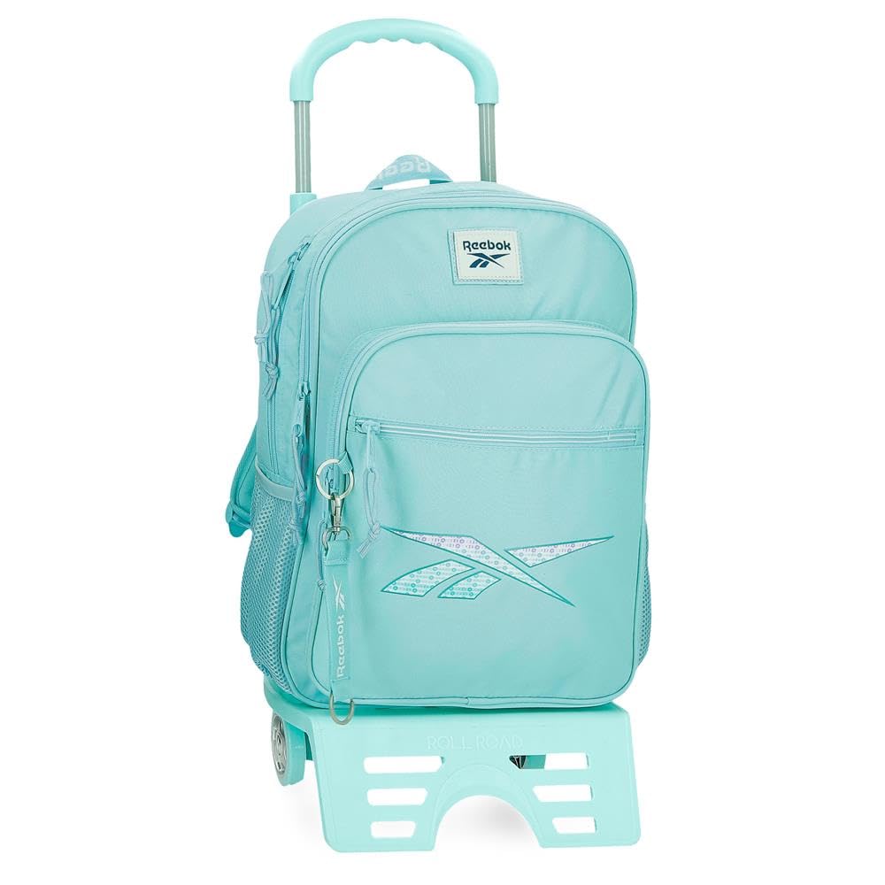 Reebok ANN Mochila Escolar con Carro Azul 30x40x12 cms Poliéster 14,4L by Joumma Bags