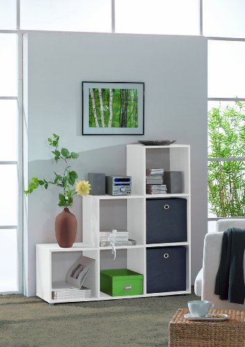 FINORI 000876 Bergamo 1 Weiss Raumteiler Regal Stauraumregal Bücherregal Büroregal Cover