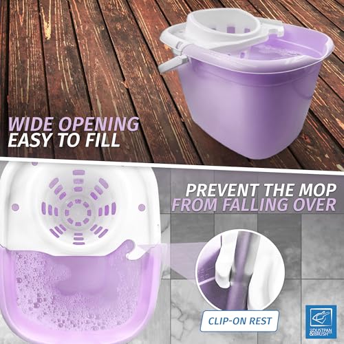 Juego de fregona y cubo ideal para la limpieza de cocina y baño diarios 6
