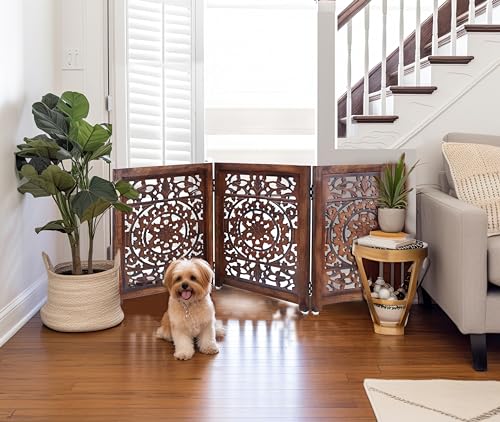 Wooden Foldable Pet Dog Safety Gate - 3 Panel 20