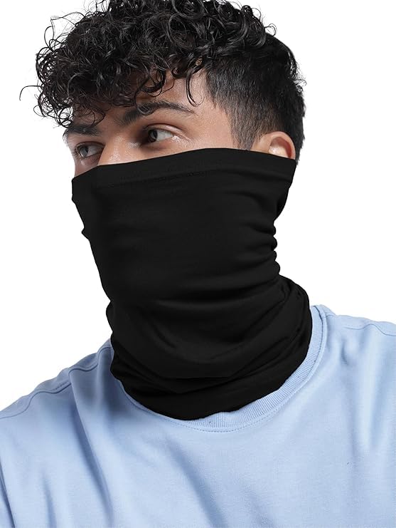 Unisex Bamboo Bandana For Men & Women | Super Soft | Odour-Free & Breathable | Durable & Multipurpose Bandana, Black-image-29
