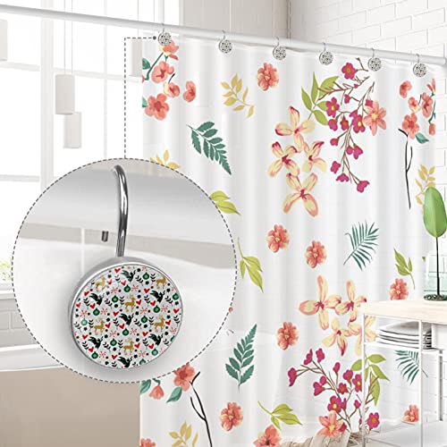 Crochets de rideau de douche en acier inoxydable robuste avec finitions décoratives soignées - 5