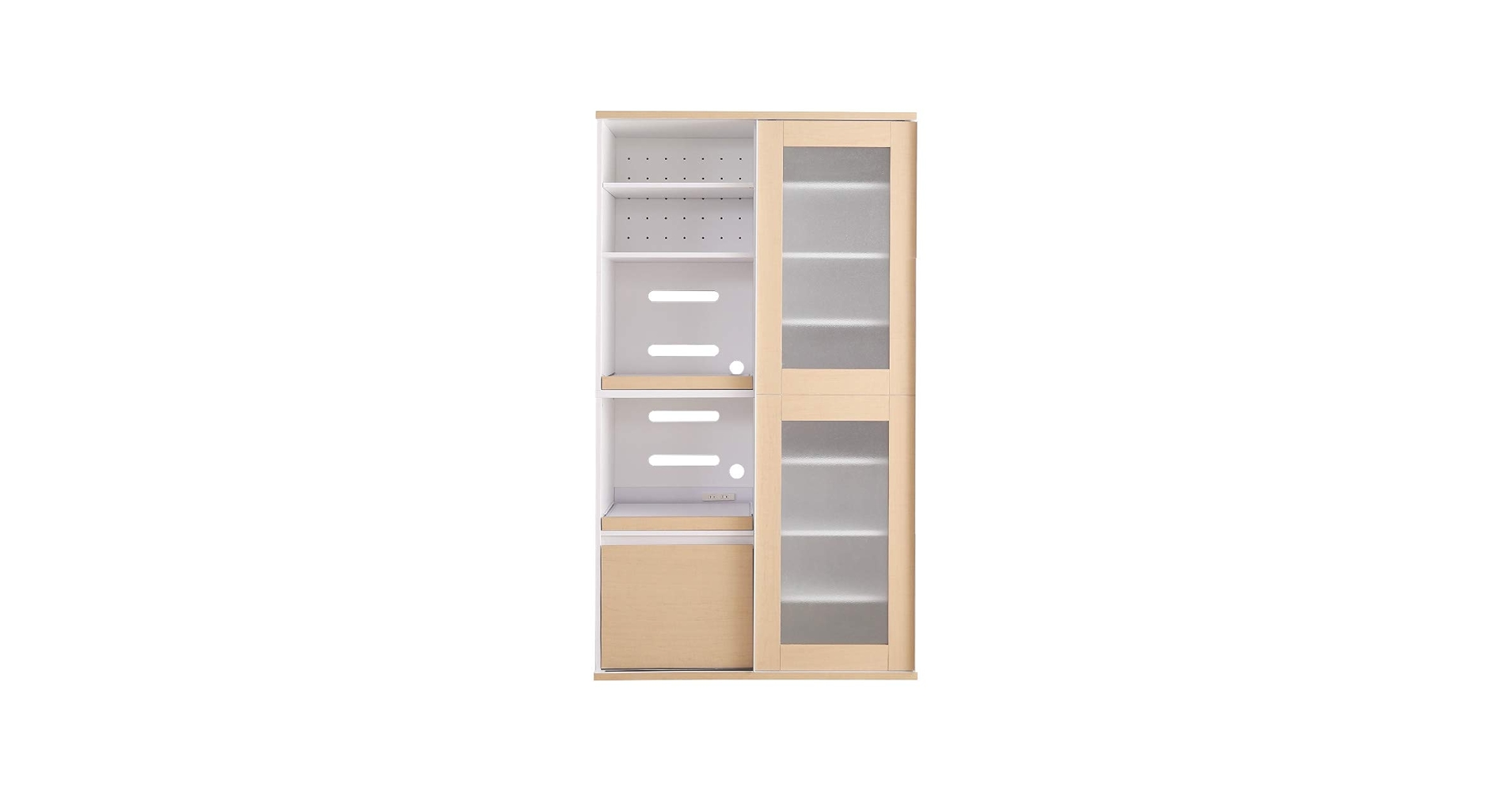 Amazon｜食器棚 レンジ台 キッチンボード 幅100cm 高さ180cm