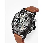 Sylvi-Analogue-Digital-Luxury-Black-Dial-Leather-Strap-Multi-Functional-Casual-Business-Calendar-Wrist-Watch-for-Men-and-Boys-Pack-of-1-SY3022