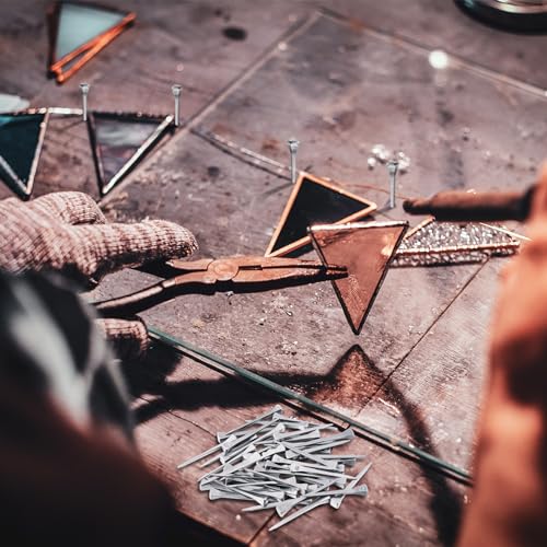 zonon 50 pcs 2 inches horseshoe nails stained glass supplies stop blocks applied to pin copper foiled glass projects together horseshoe nails for secure crafts