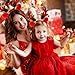 Finphoon Christmas Headbands,Reindeer Antlers Headband,Red Glitter Elk Antlers Hair Bands,Christmas Hair Accessories for women Girls, Party and Cosplay Head Bands