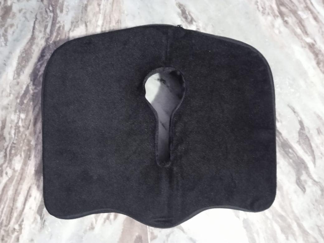 Backfit ® Coccyx Orthopedic Seat Cushion for Relief from Lower Back, Sciatica, Tailbone, Lumbar Pain- Color (Black)