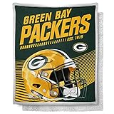 NORTHWEST NFL Green Bay Packers Mink Sherpa Throw Blanket, 50' x 60', New School
