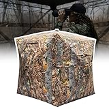 KNINE OUTDOORS Hunting Blind, 2-3 Person Pop Up Ground Blinds for Deer Hunting 270 Degree, Portable Resilient Hunting Tent for Deer & Turkey (Standard Style)