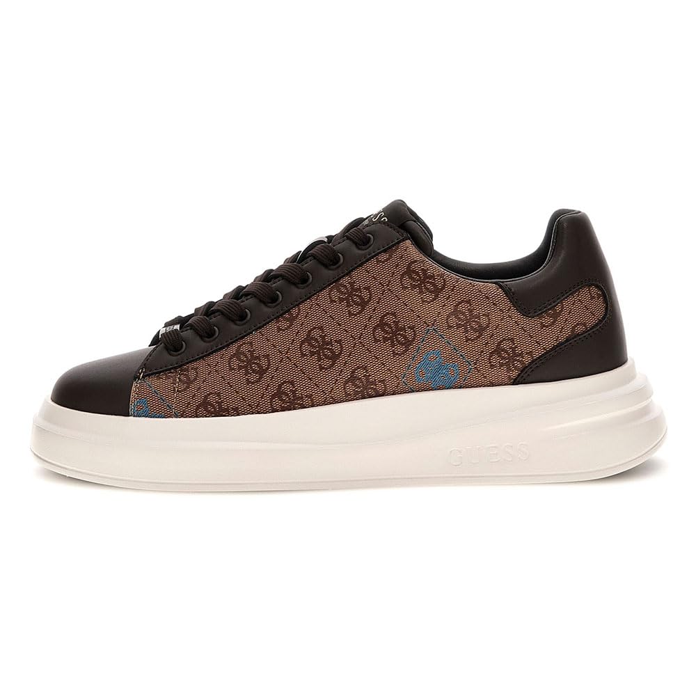 GUESS Scarpe Uomo Sneaker Elba 4G Logo Beige Brown U26GU15 FMFLBAFAB12 Taglia Scarpa: 45
