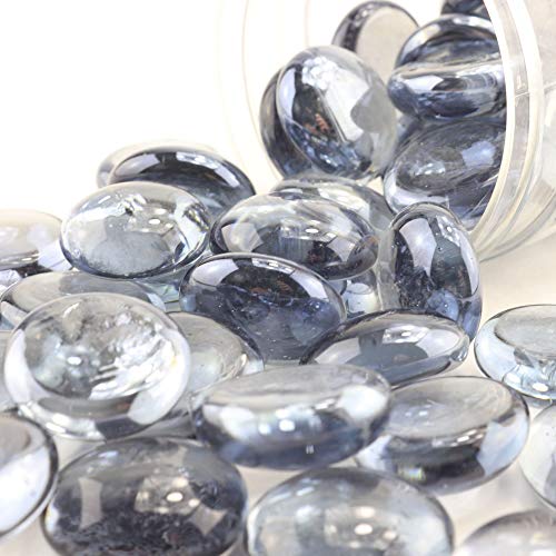 hibuy Piedras decorativas de cristal, 2 cm de diámetro, color ártico/piedras decorativas, piedras de cristal, 400 g Cover