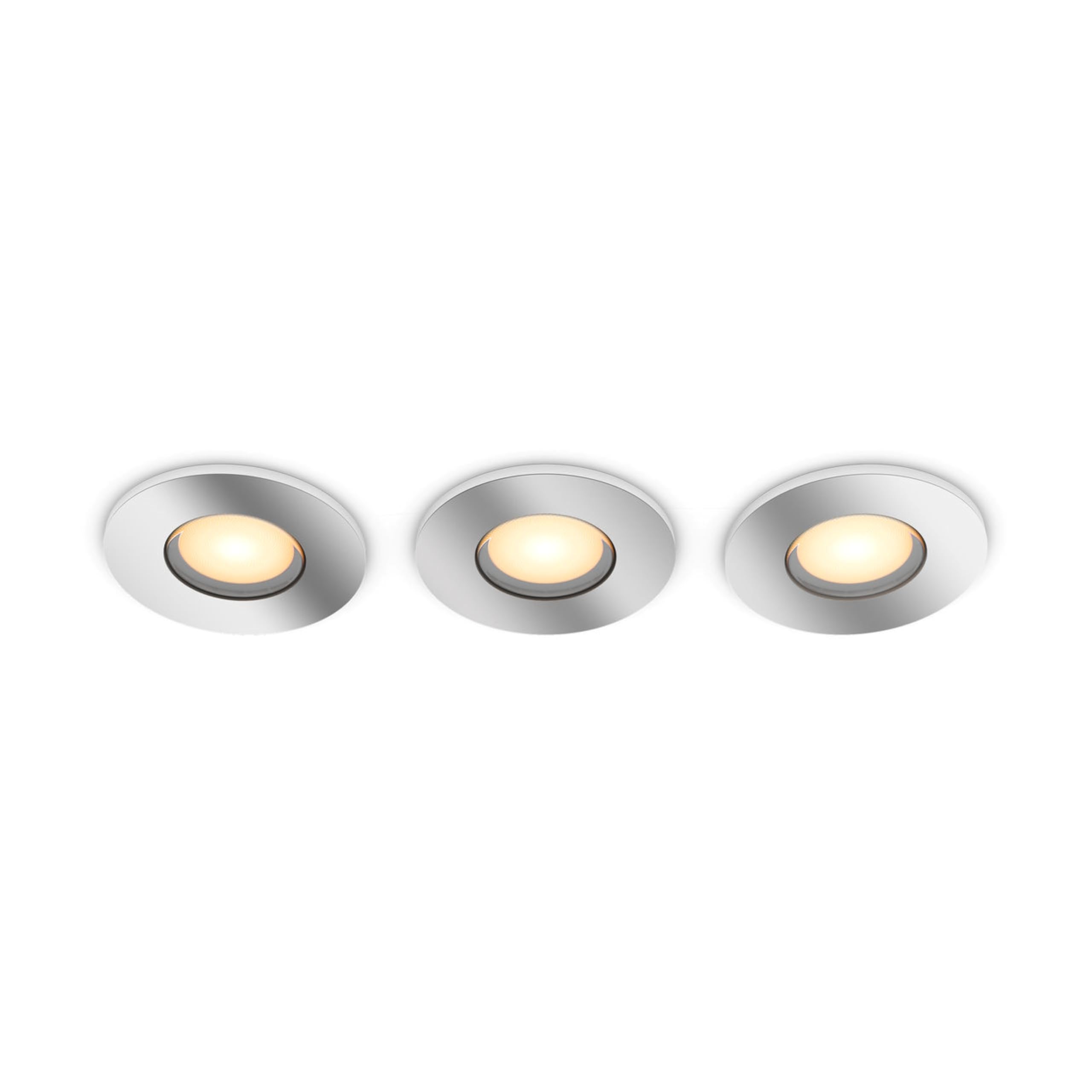 Philips Hue White Ambiance Adore 3er Deckenspots rund silber 3x250lm dimmbar App steuerbar Alexa kompatibel
