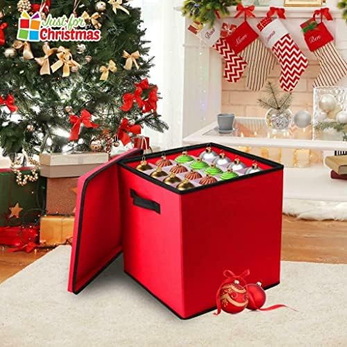 ADEPTNA Heavy Duty Christmas tree Bauble Decoration Storage Case with 4 trays  Holds up to 64 Baubles - Space Saving Stylist Collapsible Design