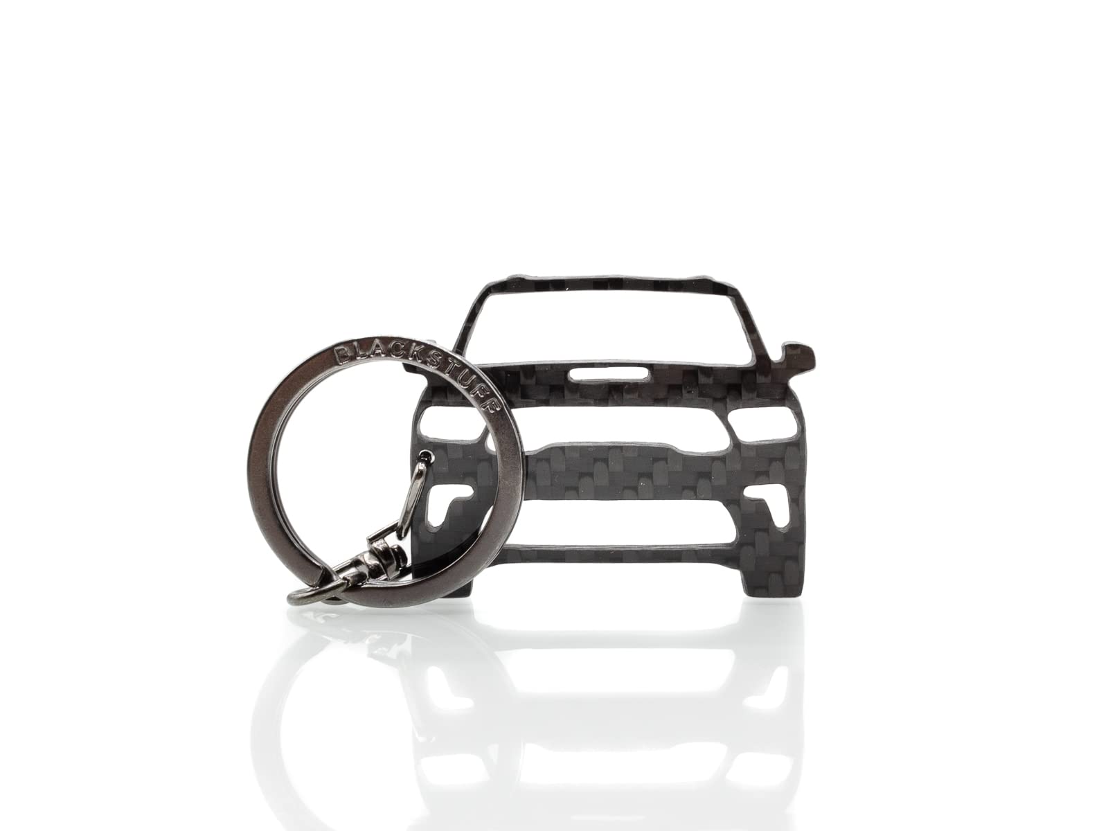 BlackStuff Carbon Fibre Black Car Keychain Keyring Compatible with Durango 2021 + BS-1067
