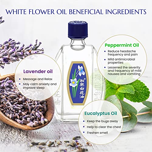 White Flower External Analgesic Balm Oil 20Ml/ 0.676Fl Oz., Authentic Us Import (1 Bottle) #TOP3