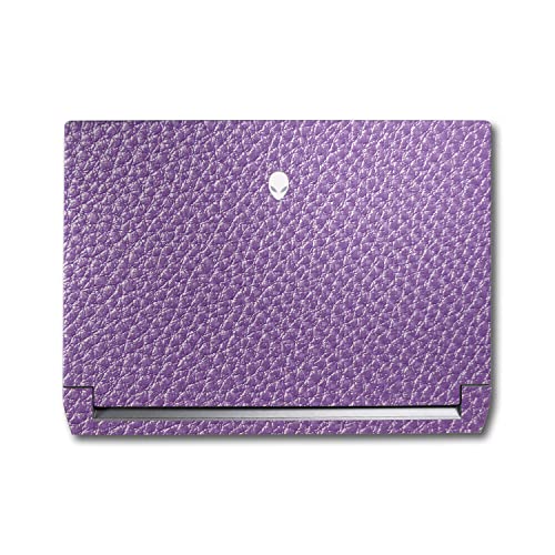 Image of MightySkins Carbon Fiber Skin Compatible with Alienware M17 R5 (2022) Full Wrap Kit - Purple Pleather | Protective, Durable Textured Carbon Fiber Finish | Easy to Apply | Made in The USA