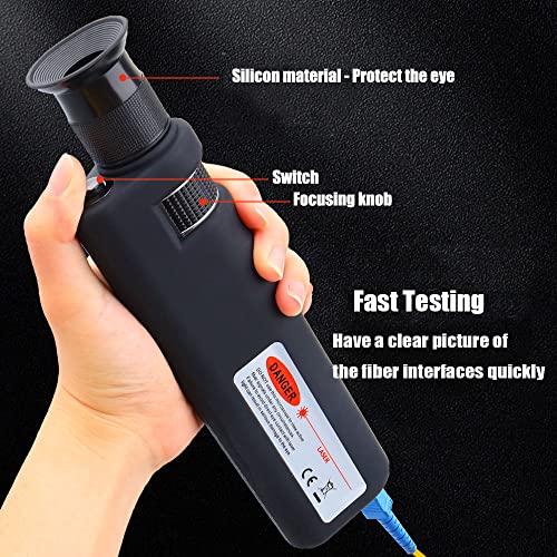 Image of 400x Handheld Fiber Microscope, 2.5mm FC /ST /SC & 1.25mm LC Adapters