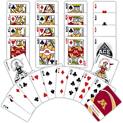 Image of MasterPieces Family Games - NCAA Minnesota Golden Gophers Playing Cards - Officially Licensed Playing Card Deck for Adults, Kids, and Family