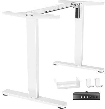 Marsail Standing Desk Frame,Electric Standing Desk Legs with Powerful Motor,Height-Adjustable Desk Frame with 176 lbs Max Load for Various Desktops,Stand up Desk Legs with 4 Memory Presets, Frame Only