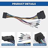 Aiyomi 20-Pin ISO Car Radio Adapter, 18cm, Plastic & Metal, Compatible with Steering Wheel & Reverse Control Lines - Image 3