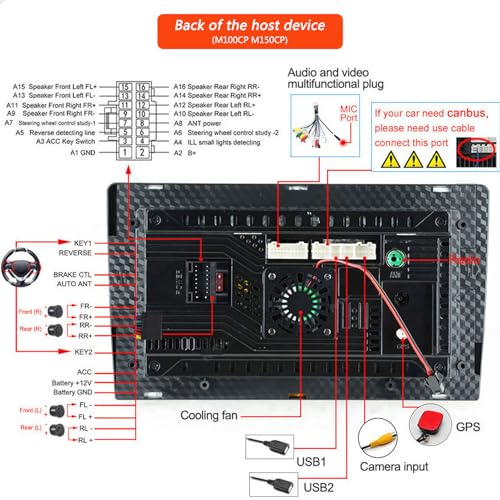 Autoradio GPS Android 9 pouces Bluetooth avec CarPlay pour Honda Stepwgn 5 - 8