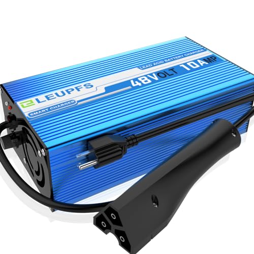 10/15 Amp 48 Volt Golf Cart Battery Charger for EZGO RXV,Upgrade Trickle Charge 4.0,6-10H Full Charge,for Lead Acid Batteries, AGM,Gel,Replace EZGO Charger 48 Volt,Golf Cart Charger 48 Volt,5Lbs