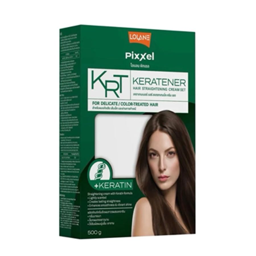 Lolane Pixxel Keratener Hair Straightening Cream Set 500g 2-pc Set, White