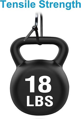 Vista 28 de Bridas de varios tamaños (4 + 6 + 8 + 12 pulgadas), paquete de 400 bridas negras, bridas de alambre resistentes a los rayos ultravioletas