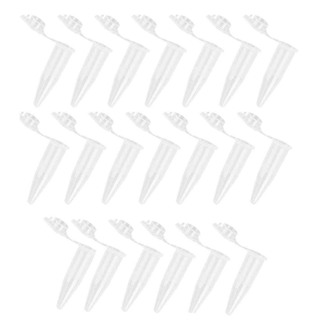 GZcaiyun 500 Tubes Microcentrifugeuse 2ml | Transparents Avec Bouchon | Gradués | Pour Laboratoire Et Expériences