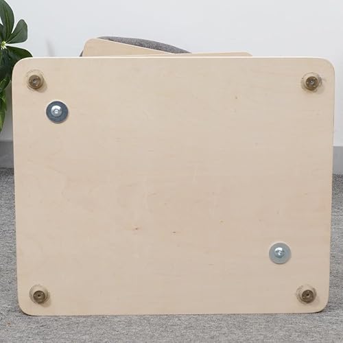 Miniatura 8 de AGILE Torre de madera contrachapada prémium de 45 pulgadas con postes de escalada para rascar (Apollo)