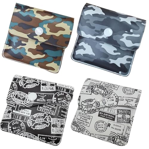 Bamyli 4 Pièces Cendrier de Poche, Réutilisables Poche Etrave Cendres de Cigarette, PVC Pocket Cendrier, Portable Pocket Cendriers(4 Couleurs)