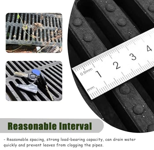 Grille de caniveau 30 cm抗防滑 drainage eau terrasse et cour - 4