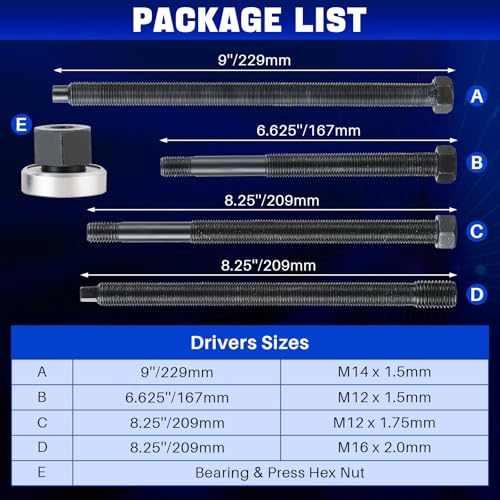 image for DASBET 5PCS Long Reach Crank Pulley Underdrive Pulley Damper Installat
