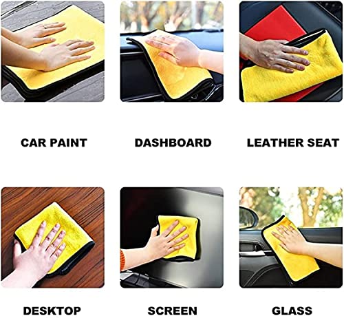 Image of Car Wash Microfiber Towel Auto Detailing Microfibar Cloth Car Cleaning Towel Drying Cloth Car Care Detailing Auto (30 x 60, Pack of 4)