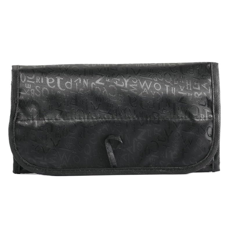 Beauty Case a 4 Strati Arrotolabile, Astuccio per Cosmetici e Trucco di Grande capacità, Borsa da Viaggio Pieghevole con Gancio per appenderlo.