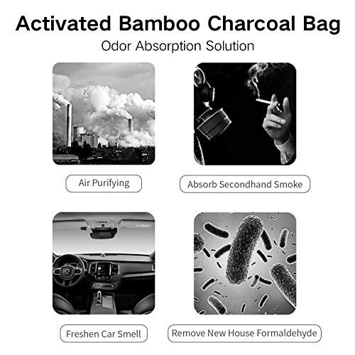 Activated Charcoal Bags,10Pack Bamboo Charcoal Air Purifying Bags,Breathe Green Charcoal Bags For Home,Air Freshener Bags,Activated Charcoal Odor Eliminator For Home,Car,Closet,Bathroom,Basement #TOP2