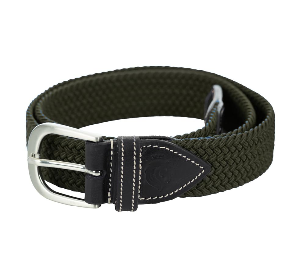 Equinavia Elsa Equestrian Woven Stretch Belt | Fancy Stitched, Bridle-inspired Tip