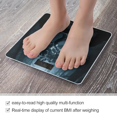 Báscula digital de baño con pantalla LCD de vidrio templado miniatura 5