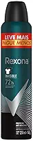 Rexona Antitranspirante Masculino Aerossol Invisible 250 ML, Leve Mais Pague Menos, Embalagem Pode Variar