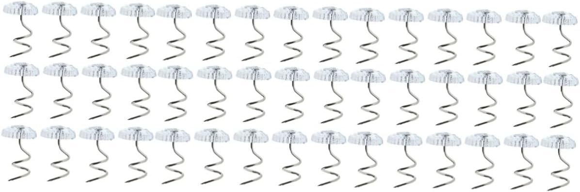 PRETYZOOM 180pcs Twisted for Upholstery Bedskirts Transparent Twisting Nails Fixed Clips for Home Living Room Bedroom Decor