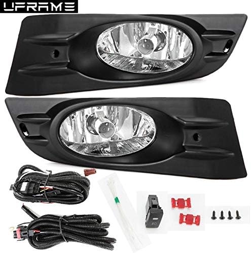 Fits 2006 2007 Honda Accord Coupe 2 Dr Fog light Kit w/Bezels/Wiring/Switch/Halogen Bulbs