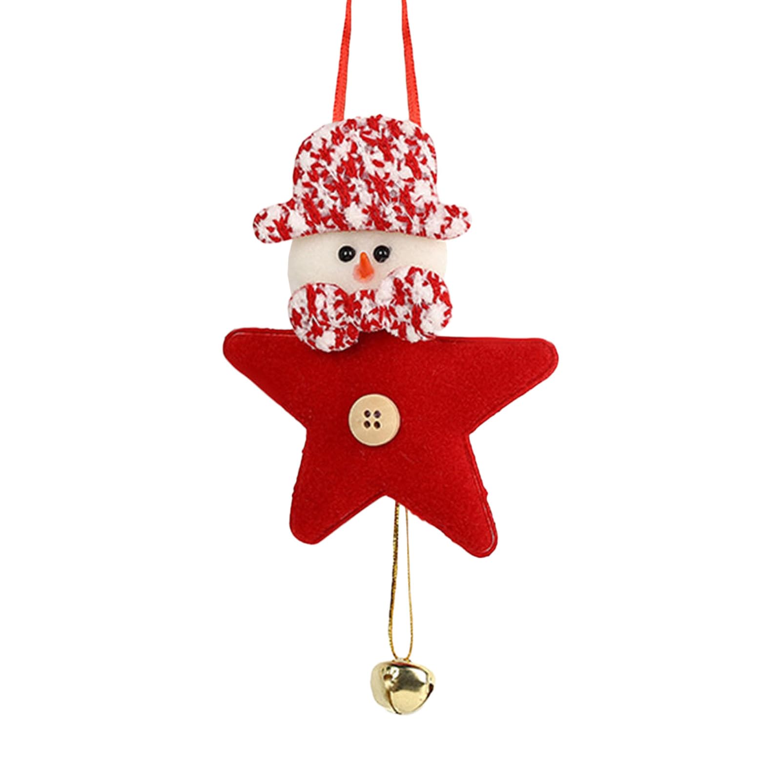 Buxuaaaa Elk Christmas Bells Ornament Festive Reindeer/Old/Snowman Pendant Decor Wall Tree Window Hanging Star Decorations Christmas Tree Pendant