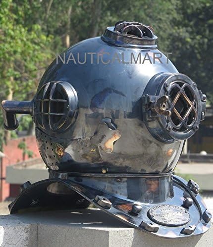 US Navy Mark V Brass Black Diving Helmet