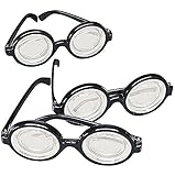 Black Frame Nerd Glasses (12 Pack) Plastic. Costume Party Favors