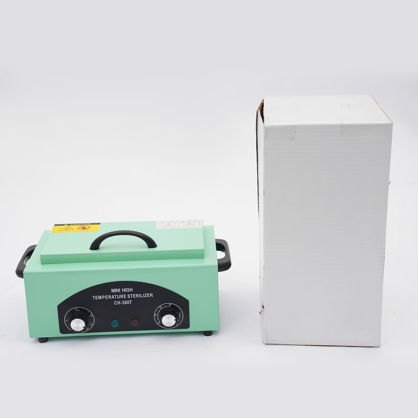 Sterylizator gorącym powietrzem 300 W, 50-220°C, regulacja temperatury, sterylizator z timerem, 0-60 minut, narzędzie do paznokci, sterylizator na sucho do studia paznokci, 34 x 18 x 15 cm,