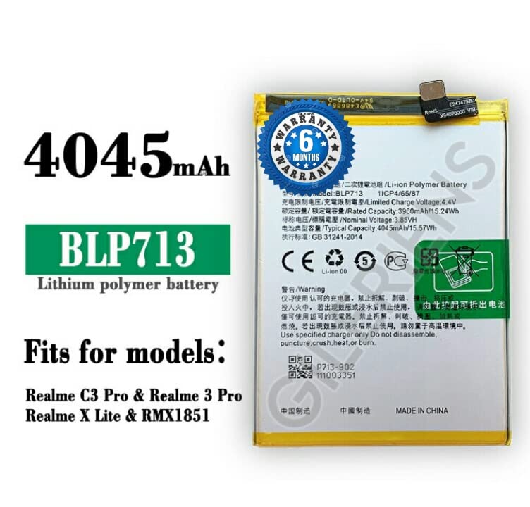 Image of Orignal BLP713 Battery for Oppo Realme 3 Pro Mobile Battery with 6 Month Warranty and high Capacity Battery Backup.(for Oppo BLP713)