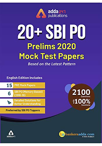 Adda247 SBI PO 2020 Prelims Mocks Papers (English Printed Edition) (English Edition)