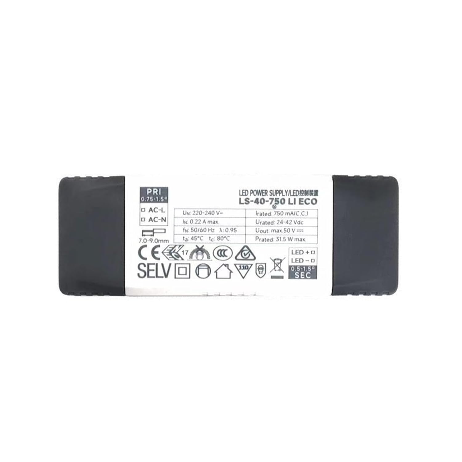 Driver LED lamp Power Supply 36V lamp Bead Ballast Ceiling Tube Spotlight Track Light Control Transformer(24W 24-42V 600mA)