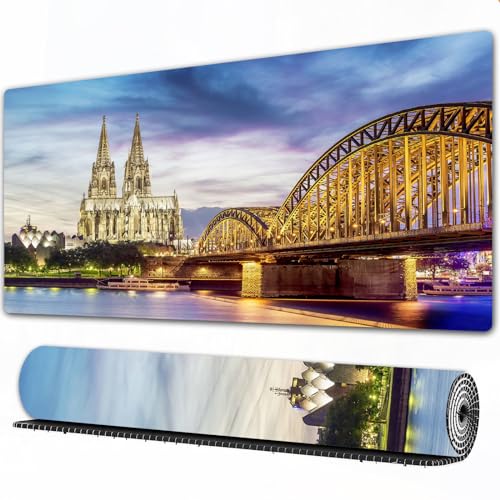 EOMKSE Alfombrilla de ratón extendida con Base de Goma Natural...